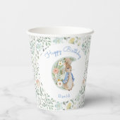 クラシックピーターザラビットベアトリックスポッター誕生日 紙コップ (裏面)