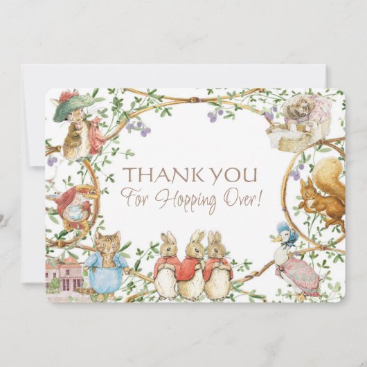 クラシックピーターザラビットベイビーシャワーありがとう車 (裏面)