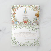 クラシックピーターザラビットベイビーシャワーありがとう車 サンキューカード (内部)