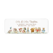 クラシックピーターザラビットベイビーシャワー住所 シール (正面)