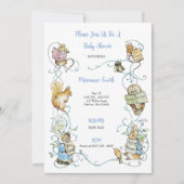 クラシックピーターザラビットベイビーシャワー招待状 招待状 (正面)