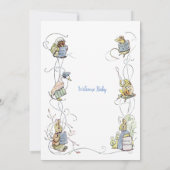 クラシックピーターザラビットベイビーシャワー招待状 招待状 (裏面)