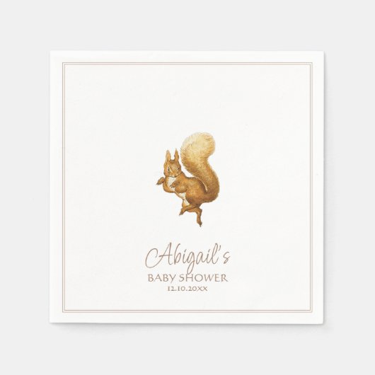 クラシックピーターザラビットベイビーシャワー スタンダードカクテルナプキン (正面)