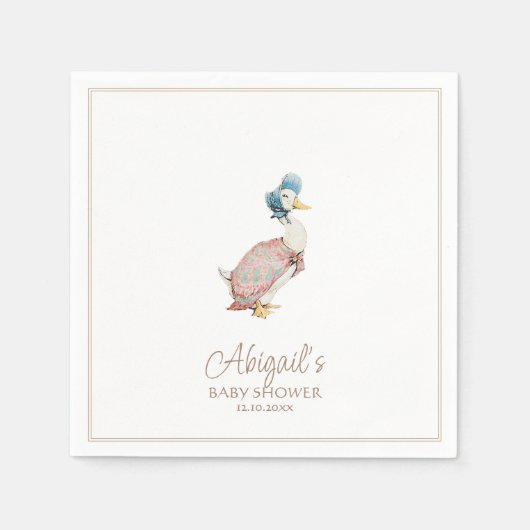 クラシックピーターザラビットベイビーシャワー スタンダードカクテルナプキン (正面)