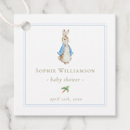 クラシックピーターザラビットベイビーシャワー フェイバータグ