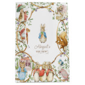 クラシックピーターザラビットベイビーシャワー ミディアムペーパーバッグ (正面)