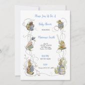 クラシックピーターザラビットベイビーシャワー 招待状 (正面)