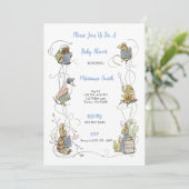 クラシックピーターザラビットベイビーシャワー 招待状 (スタンド正面)