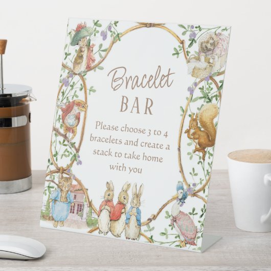 クラシックピーターザラビットベビーブレスレットバー標識 台座サイン (インサイチュ)