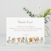 クラシックピーターザラビット誕生日 サンキューカード (スタンド正面)