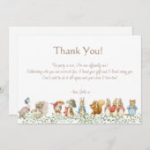 クラシックピーターザラビット誕生日 サンキューカード (正面/裏面)