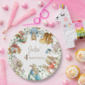 クラシックピーターザラビット誕生日 ペーパープレート (パーティー)