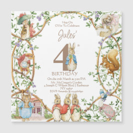 クラシックピーターザラビット誕生日 マグネット招待状