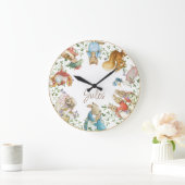 クラシックピーターザラビット誕生日 ラージ壁時計 (ホーム)