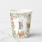 クラシックピーターザラビット誕生日 紙コップ (正面)