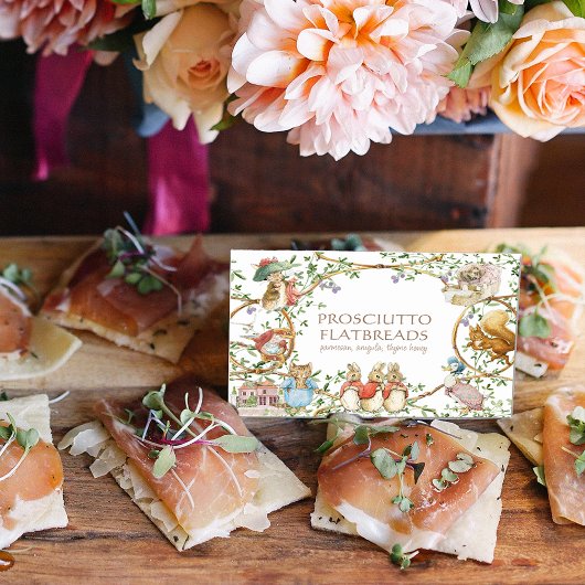 クラシックピーター・ザ・ラビットビュッフェフードネームカード テーブルナンバー