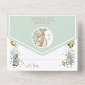 クラシックピーター・ザ・ラビットベイビー オールインワン招待状 (裏面)