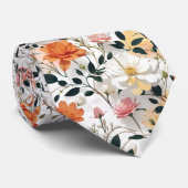 クラシックピーチピンクフローラ ネクタイ (ロール)