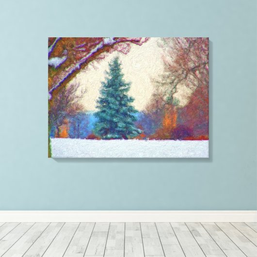 クラシックファインアート風景プリント水彩 キャンバスプリント (インサイチュ (ウッドフロア))