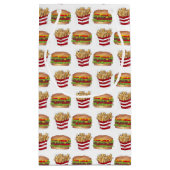 クラシックファストフードペアリングバーガーとフリフランスのーズ スモールペーパーバッグ (裏面)