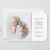 クラシックファミリーイニシャルフォト誕生 案内状 (正面)