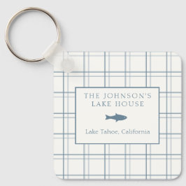 クラシックファミリーネームプレイドレイクハウスダスティブルー キーホルダー