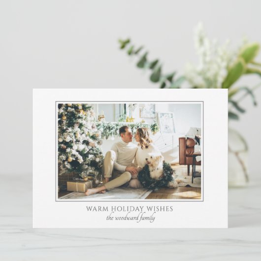 クラシックファミリーフォトクリスマスカード シーズンカード (スタンド正面)