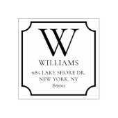 クラシックファミリーモノグラムカスタムゴムスタンプ ラバースタンプ (インプリント)