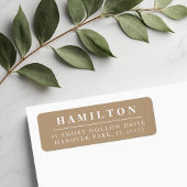 クラシックファミリーモノグラム差出人住所ラベル ラベル