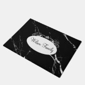 クラシックファミリ名モノグラムホームウェルカムマット ドアマット (アングル)