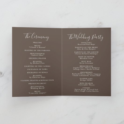 クラシックファンシーバラ牡丹の花が折り結婚た プログラム (内部)