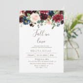 クラシックファンシー花秋インラブブライダルシャワー 招待状 (スタンド正面)