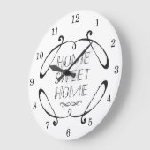 クラシックファームハウスホームスウィートホーム ラージ壁時計 (傾斜)