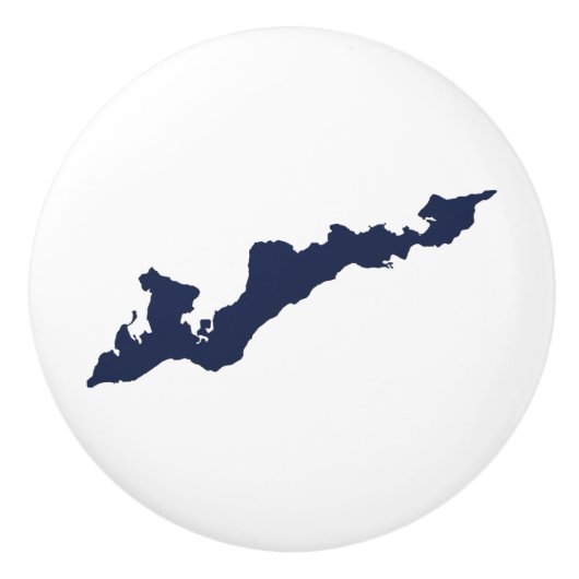 クラシックフィッシャーアイランドセラミックノブ – ネイビー セラミックノブ (正面)