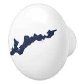 クラシックフィッシャーアイランドセラミックノブ – ネイビー セラミックノブ (右)