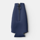 クラシックフィッシャーズクールアイランドロゴ – ネイビー/ホワイト ボトルクーラー (裏面)