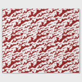 クラシックフィッシャーズ島ロゴラッピング紙 – 赤 ラッピングペーパー (フラット)