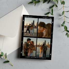 クラシックフィルム写真コラージミニマルヴィンテージ セーブザデート