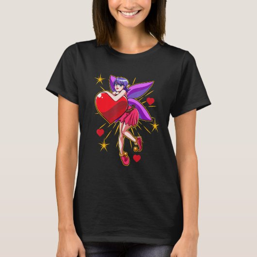 クラシックフェアリーテイル空飛ぶ庭の花の幻想F Tシャツ (正面)