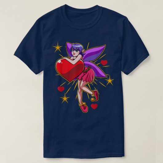 クラシックフェアリー飛んでいるタールガーデン花束 Tシャツ (デザイン正面)