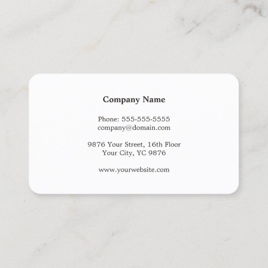 クラシックフェイクエレガントシルバーライン弁護士 名刺 (裏面)