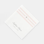 クラシックフェイクストライプ箔クロス洗礼 スタンダードランチョンナプキン (角)