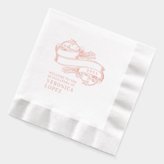 クラシックフェスティバルエレガントキンセアニェラ15日パーティー 箔ナプキン (左)