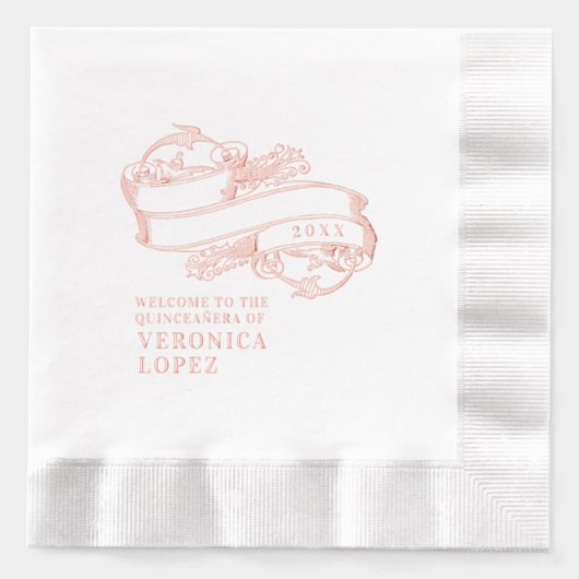 クラシックフェスティバルエレガントキンセアニェラ15日パーティー 箔ナプキン (正面)