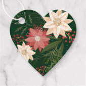 クラシックフェスティバルグリーンボタニカルクリスマスギフト フェイバータグ (正面)