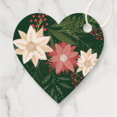 クラシックフェスティバルグリーンボタニカルクリスマスギフト フェイバータグ (裏面)