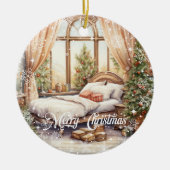クラシックフェスティバルコージークリスマスインテリアルーム セラミックオーナメント (正面)