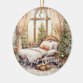 クラシックフェスティバルコージークリスマスインテリアルーム セラミックオーナメント (左)