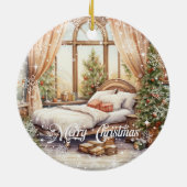 クラシックフェスティバルコージークリスマスインテリアルーム セラミックオーナメント (裏面)