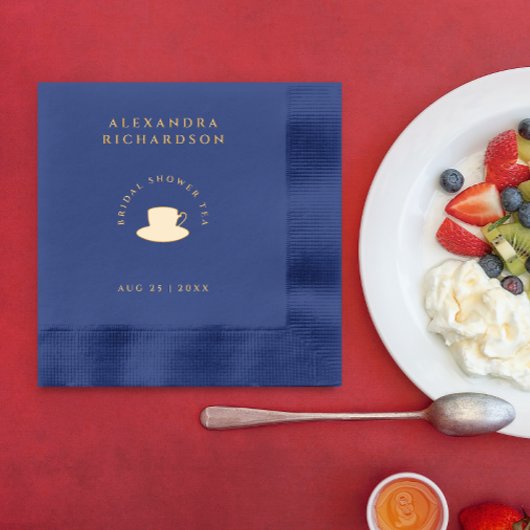 クラシックフェスティバルテエレガントアパーティーブライダルシャワー 箔ナプキン